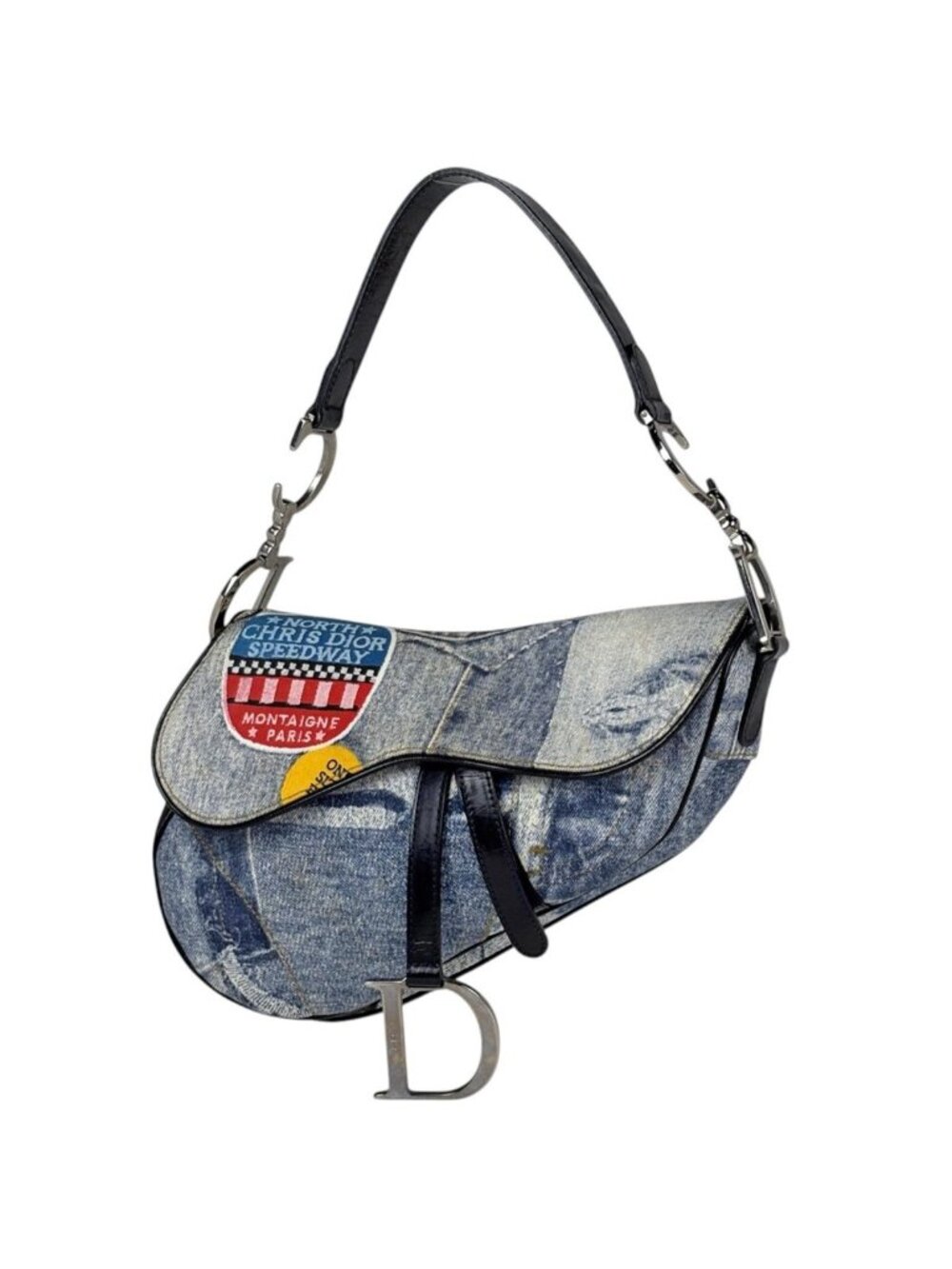Dior Saddle Bag Denim Light Blue